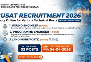 CUSAT Recruitment 2026