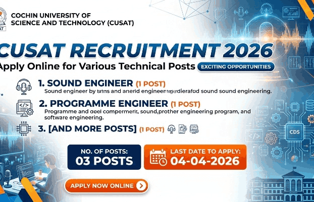 CUSAT Recruitment 2026
