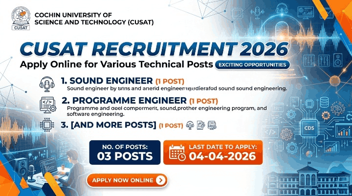 CUSAT Recruitment 2026